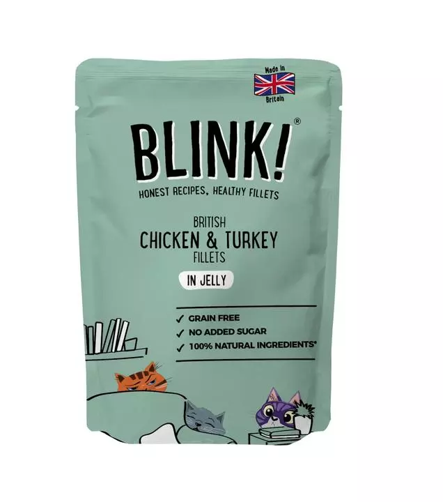 Blink Chicken & Turkey Fillets In Jelly Adult Cat Food Pouch 1 Blink Chicken & Turkey Fillets In Jelly Adult Cat Food Pouch
