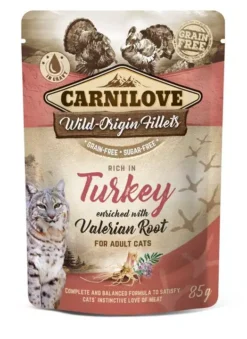 Carnilove Turkey With Valerian Adult Cat Food Pouches