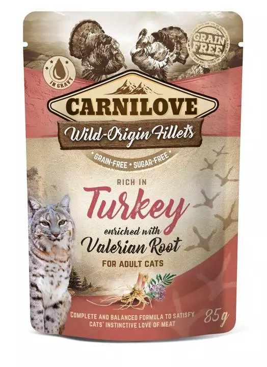 Carnilove Turkey With Valerian Adult Cat Food Pouches 1 Carnilove Turkey With Valerian Adult Cat Food Pouches