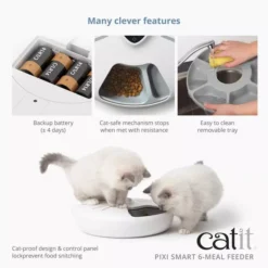 Catit PIXI Smart 6 Meal Feeder 8 Catit PIXI Smart 6 Meal Feeder -Petties Zone catit pixi smart 6 meal feeder d7u7.jpg
