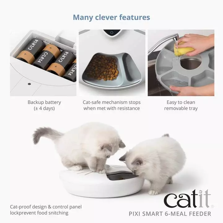 Catit PIXI Smart 6 Meal Feeder 3 Catit PIXI Smart 6 Meal Feeder - Image 3