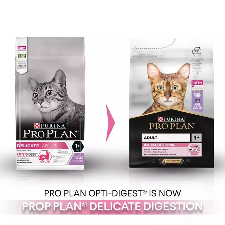 PRO PLAN Delicate Digestion Adult Turkey Cat Food 2 PRO PLAN Delicate Digestion Adult Turkey Cat Food - Image 2