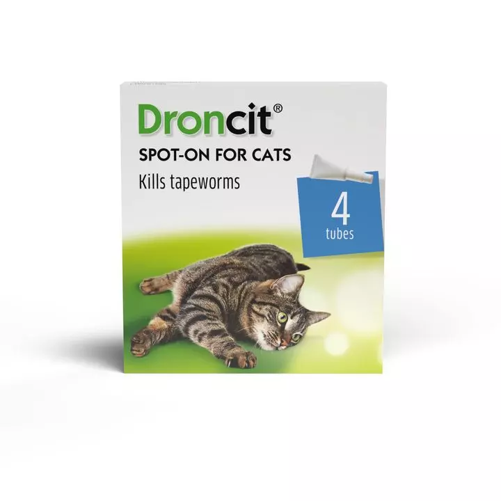 Vetoquinol Droncit Spot-On Tapewormer For Cats 1 Vetoquinol Droncit Spot-On Tapewormer For Cats