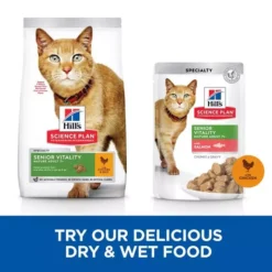 Hills Hill's Science Plan Adult 7+ Senior Vitality Wet Cat Food Multipack Chicken & Salmon -Petties Zone hills science plan adult 7 senior vitality wet cat food multipack chicken salmon x2vo.jpg