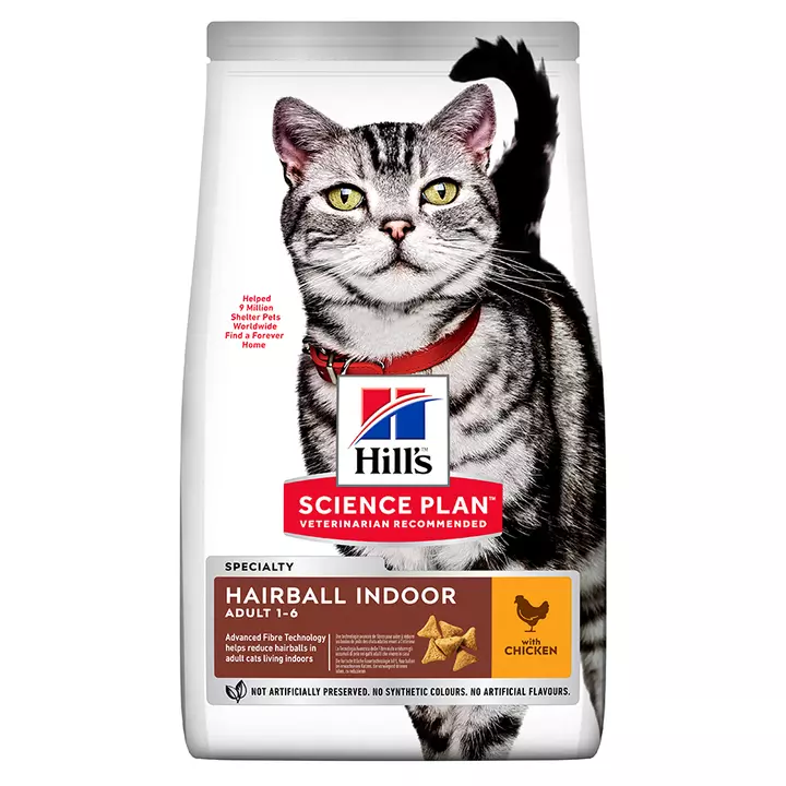Hills Hill's Science Plan Adult Hairball & Indoor Chicken Cat Food 1 Hills Hill's Science Plan Adult Hairball & Indoor Chicken Cat Food
