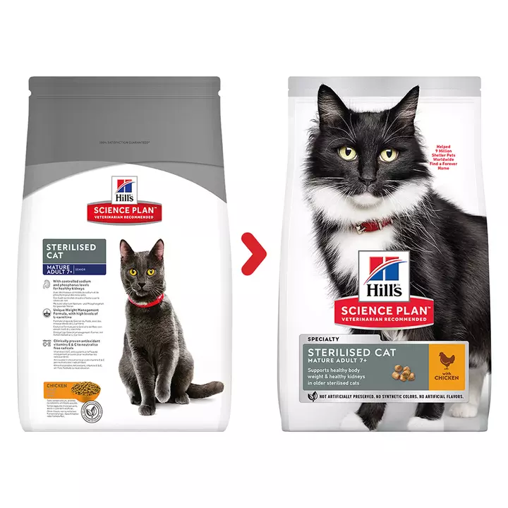 Hills Hill's Science Plan Mature Sterilised Chicken Cat Food 2 Hills Hill's Science Plan Mature Sterilised Chicken Cat Food - Image 2