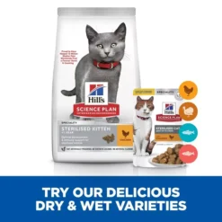Hills Hill's Science Plan Sterilised Kitten Food Chicken 9 Hills Hill's Science Plan Sterilised Kitten Food Chicken -Petties Zone hills science plan sterilised kitten food chicken 0b9c.jpg