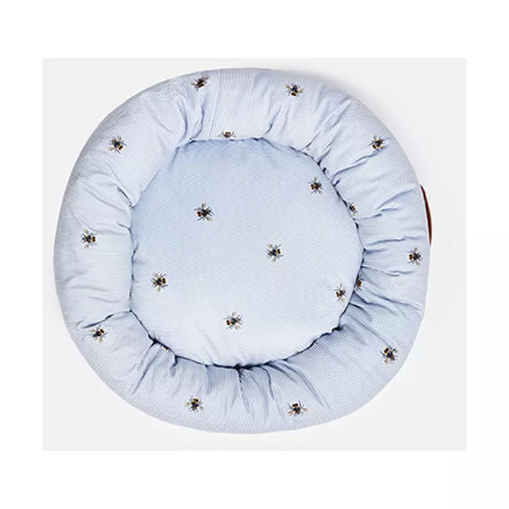 Joules Ticking Bee Doughnut Cat Bed 3 Joules Ticking Bee Doughnut Cat Bed - Image 3