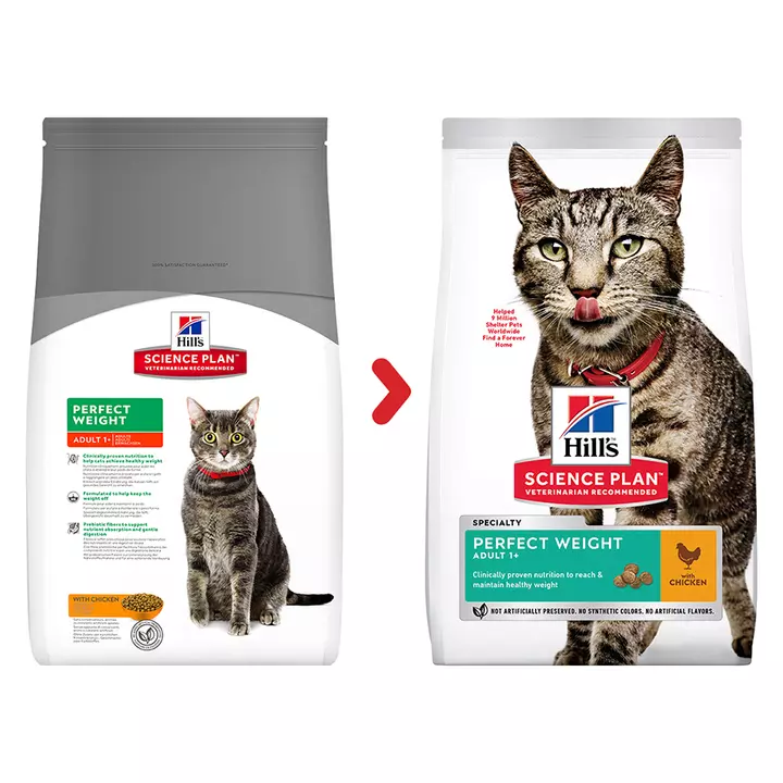 Hills Hill's Science Plan Perfect Weight Adult Chicken Cat Food 2 Hills Hill's Science Plan Perfect Weight Adult Chicken Cat Food - Image 2