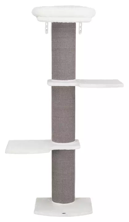 Trixie Acadia Scratching Post With Wall Mounting For Cats White/Grey 1 Trixie Acadia Scratching Post With Wall Mounting For Cats White/Grey