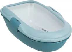 Trixie Berto Litter Tray With Seperating System For Cats Light Blue/Petrol/White