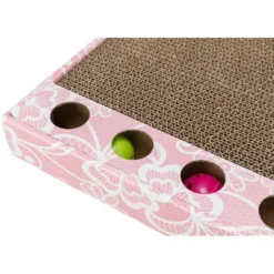 Trixie Cat Pink Scratching Cardboard With Balls