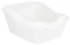 Trixie Cleany Cat Litter Tray With Rim White