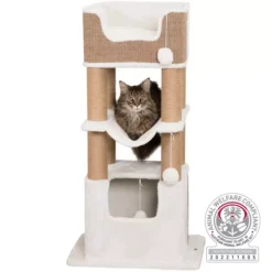 Trixie Lucano Scratching Post White/Taupe For Cats
